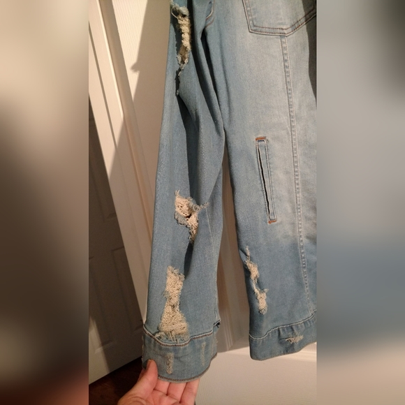 Fashion Nova Distressed Jean Jacket - Picture 4 of 8